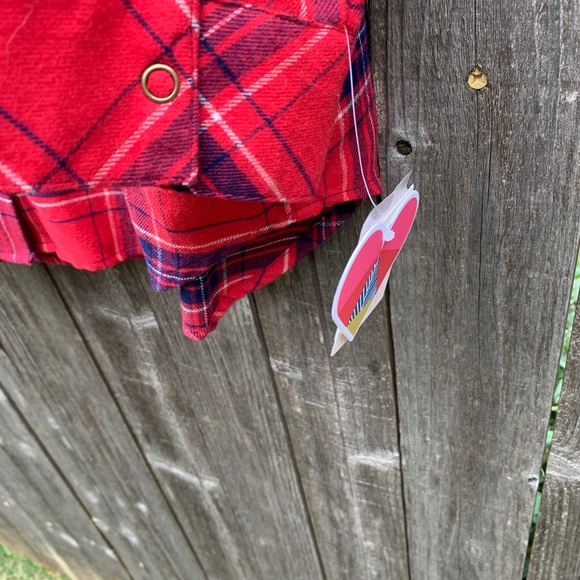 NWT Make + Model Red Plaid Flannel Shirt - Picture 4 of 5